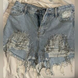 Fashion Nova Rhinestone shorts